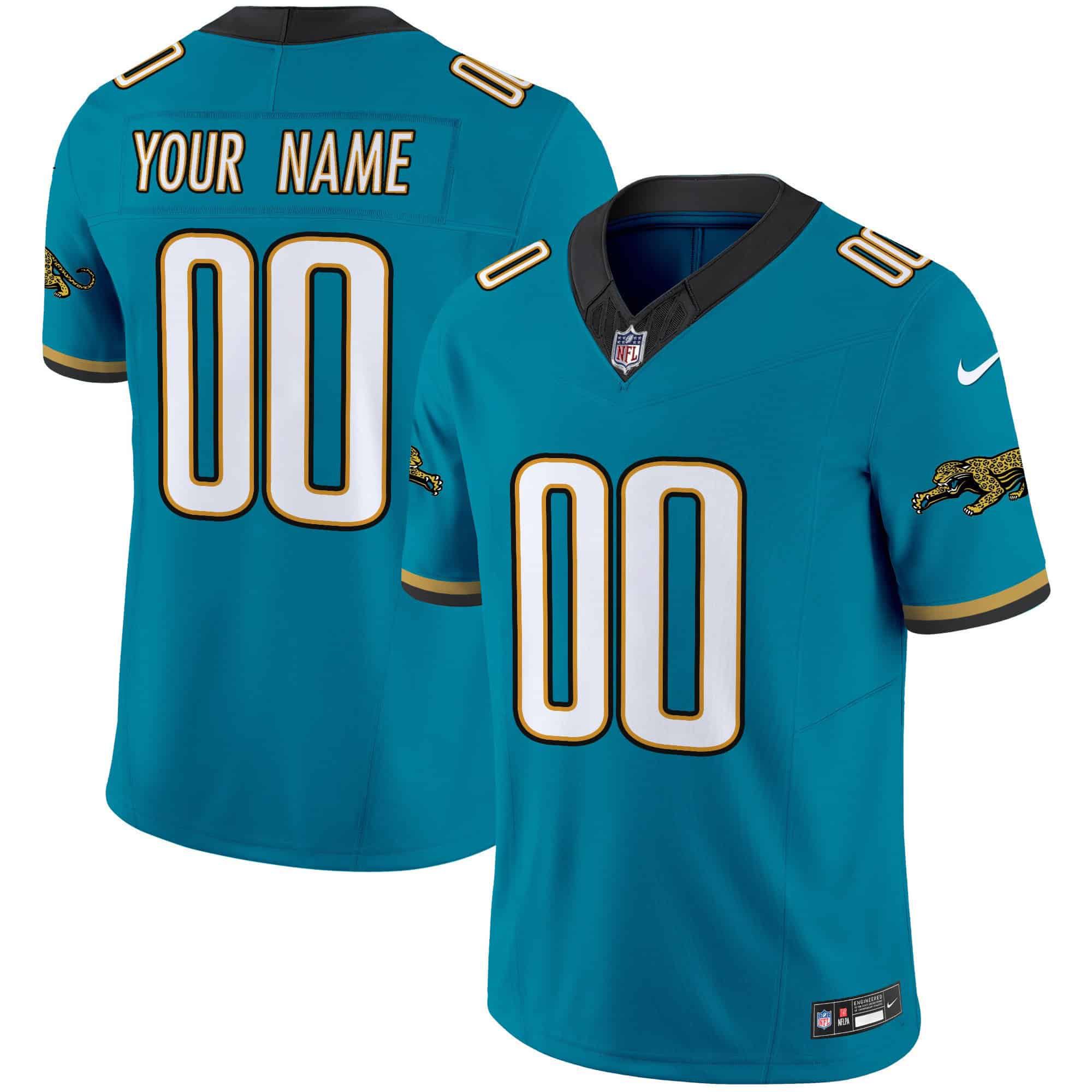 Men Jacksonville Jaguars Green 2024 Nike Throwback Vapor Limited Custom NFL Jersey->customized nfl jersey->Custom Jersey